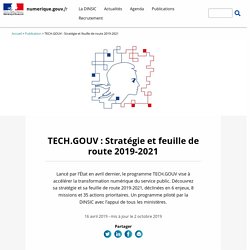 TECH.GOUV : Stratégie et feuille de route 2019-2021