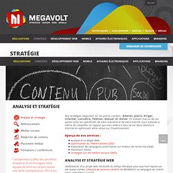 Analyse et stratégie Web, services conseils - Megavolt