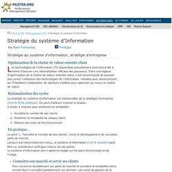 Strategie du systeme d'Information