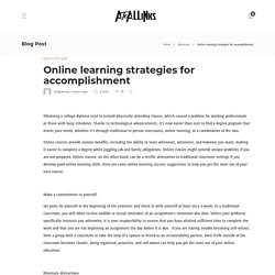 Online learning strategies for accomplishment - AtoAllinks