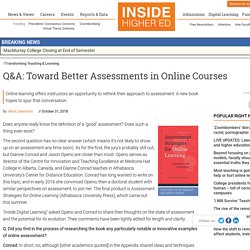 Q&A: Strategies for better assessments in online learning