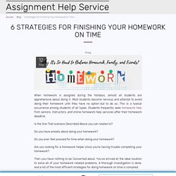 Strategies for Finishing Homework on Time