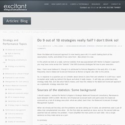 Do 9 out of 10 strategies really fail? I don’t think so!, in 4G Balanced Scorecard