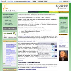 Tamarack Resource Library - Community-based Strategies - Comprehensive Thinking and Action