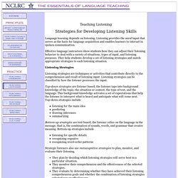 Strategies for Developing Listening Skills