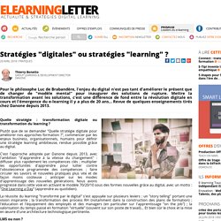 Stratégies "digitales" ou stratégies "learning" ?