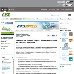 Express 8.02 - Strategies for Teaching English Learners and Students with Learning Disabilities