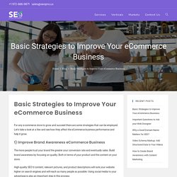 Basic Strategies to Improve Your eCommerce Business