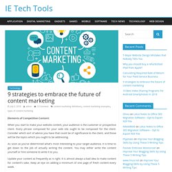 9 strategies to embrace the future of content marketing - IE Tech Tools