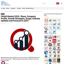 FRAM Market 2020- Share, Company Profile, Growth Strategies, Scope, Industry Updates and Forecast to 2027