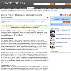 Stock-Picking Strategies: Growth Investing