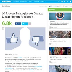 10 Proven Strategies for Greater Likeability on Facebook
