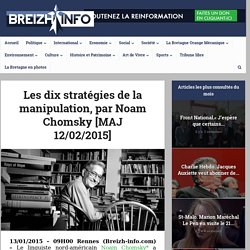 Les dix stratégies de la manipulation, par Noam Chomsky