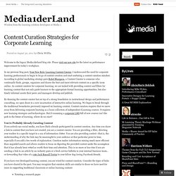 Content Curation Strategies for Corporate Learning « Media1derLand