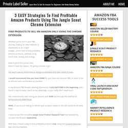 3 EASY Strategies To Find Profitable Amazon Products Using The Jungle Scout Chrome Extension
