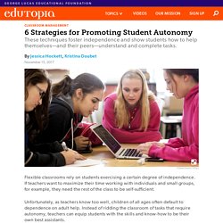 TEXT: 6 Strategies for Promoting Student Autonomy