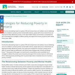 Strategies for Reducing Poverty in Ontario