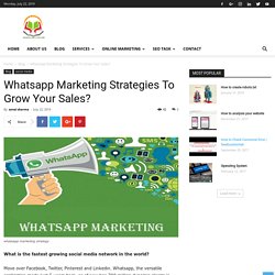 Whatsapp Marketing Strategies To Grow Your Sales? - SSEDUCATIONLAB