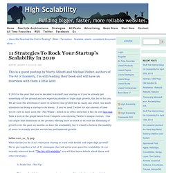 11 Strategies to Rock Your Startup’s Scalability in 2010