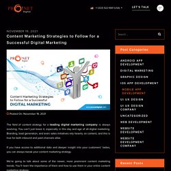 Content Marketing Strategies to Follow for a Successful Digital Marketing