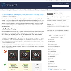 7 Useful Design Strategies for a Successful Pricing Table