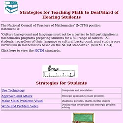 Strategies for Teaching Math to Deaf Students