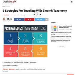 6 Strategies For Teaching With Bloom's Taxonomy