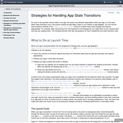 Strategies for Handling App State Transitions