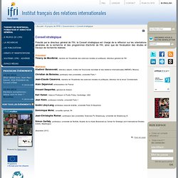 Conseil stratégique - Institut français des relations internatio