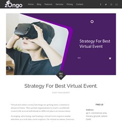 Strategy For Best Virtual Event.