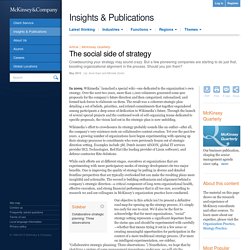 The social side of strategy - McKinsey Quarterly - Strategy - Strategy in Practice