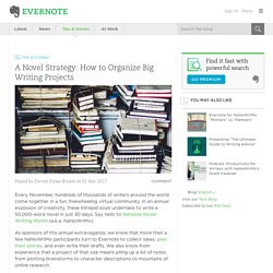 A Novel Strategy: How to Organize Big Writing Projects