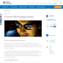 4 Social CRM Strategy Secrets