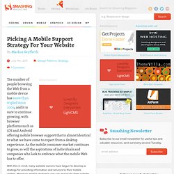 Picking A Mobile Support Strategy For Your Website - Smashing Magazine