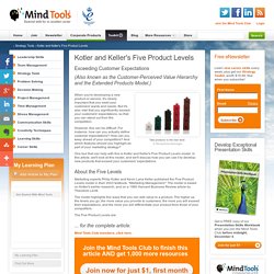 Kotler and Keller's Five Product Levels - Strategy Techniques From MindTools.com