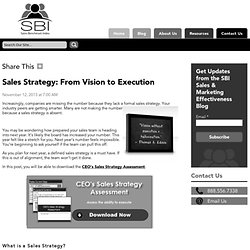 Sales Strategy: From Vision to Execution