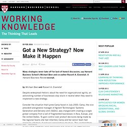Got a New Strategy? Now Make it Happen