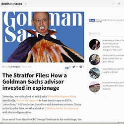 The Stratfor Files: How a Goldman Sachs advisor invested in espionage