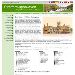 Stratford-upon-Avon for Accommodation, Touring, Dining, Walking...