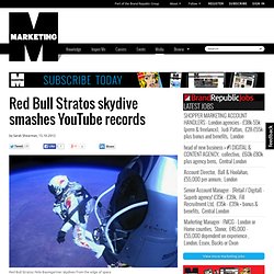 Red Bull Stratos skydive smashes YouTube records