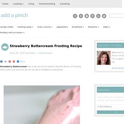 Strawberry Buttercream Frosting Recipe