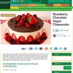 Strawberry Chocolate Vegan Cheesecake