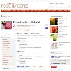 Fresh Strawberry Daiquiri Recipe - SheKnows Recipes