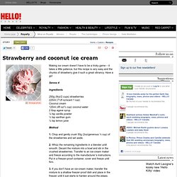 Strawberry and coconut ice cream recipe