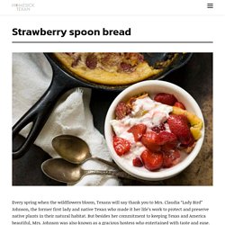 Strawberry spoon bread