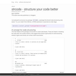 strcode - structure your code better