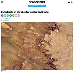 Dark streaks on Mars bolster case for liquid water - space - 04 August 2011