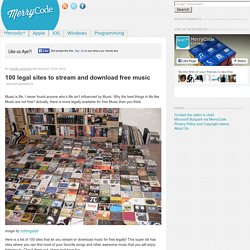 100 legal sites to stream and download free music