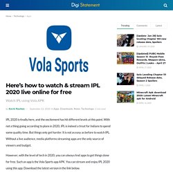 Here's how to watch & stream IPL 2020 live online for free