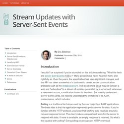 Stream Updates with Server-Sent Events - HTML5 Rocks